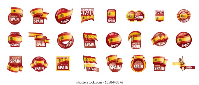 spain flag, vector illustration on a white background