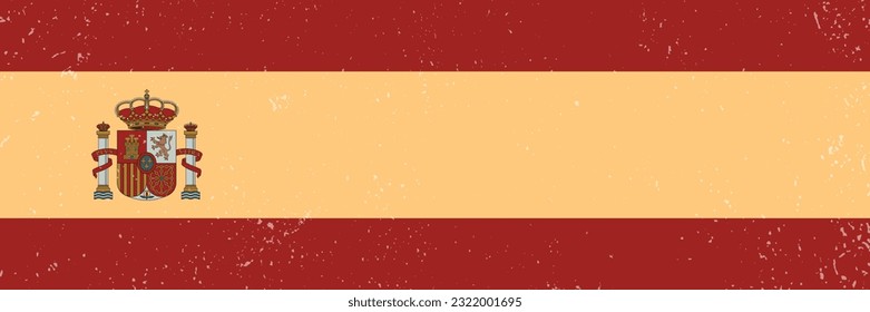 Bandera de España vintage Banner, diseño vectorial