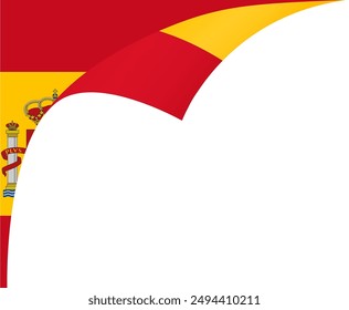 Spain flag wave isolated on png or transparent background vector illustration.