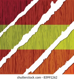 spain flag wooden texture
