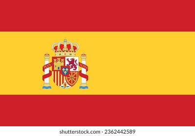 Spain flag, world flag icon, official national flag, International flag, official country signs