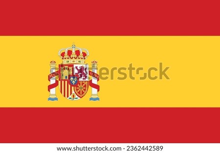 Spain flag, world flag icon, official national flag, International flag, official country signs