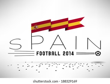 Spain Football Design with Flag