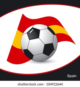 Spain football on white background