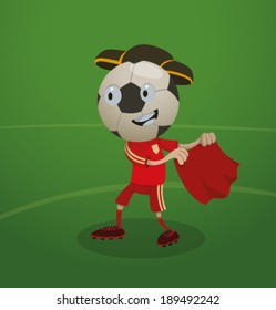 Spain Football Player, vector