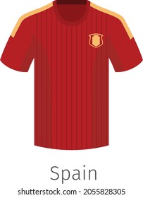Spain football uniform vector illustration design flat