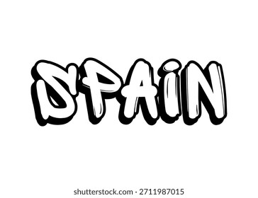 Spain graffiti word Vector fuente
Palabra de fuente del Vector en un fondo blanco
