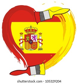Spain grunge flag