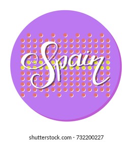 Spain hand lettering vector illustration for your design