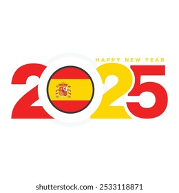 Spain Happy New Year 2025 Vector art