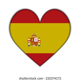 Spain Heart Flag Vector Illustration Stock Vector (Royalty Free ...