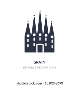 spain icon on white background. Simple element illustration from Monuments concept. spain icon symbol design.