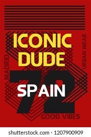 spain iconic dude,t-shirt design