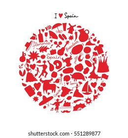 Spain, icons collection. Sketch for your design