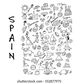 Spain, icons collection. Sketch for your design