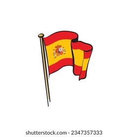 Spain illustration concept flag vector