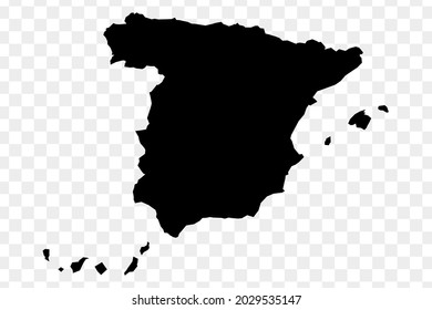 Spain isolated vector map silhouette
