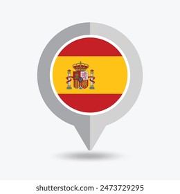 Spanien Standort Pin Icon Vektorillustration