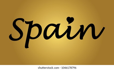 Spain Logo Type Writing