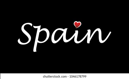 Spain Logo Type Writing
