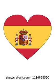 Spain Love Flag