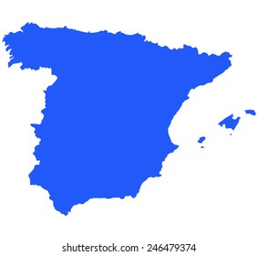 Spain Vector Map Stock Vector (Royalty Free) 183534371