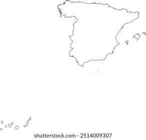 SPAIN MAP with its administrative divisions and regions