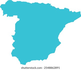 Mapa da Espanha, Mapa do país, Espanha, Mapa da fronteira, Linha de fronteira de Espanha, Mapa geográfico