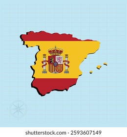 Spain map Design Vector illustration graphic