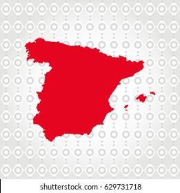  Spain map in Diamond background