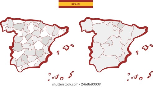 Spain Map - Europe Country, provinces