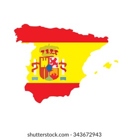 Spain map glag