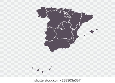 España Mapa el color del gráfico en archivos de calidad de fondo blanco Png