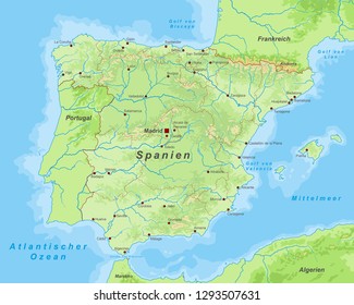 Spain - Map of Spain (high detailed)