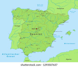 Spain - Map of Spain (high detailed)