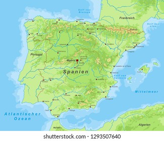 Spain - Map of Spain (high detailed)