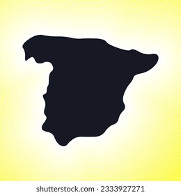 Spain map icon. Country shape on radiant striped gradient background. Spain vibrant poster. Cool vector illustration.