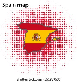 Spain map icon vector illustration