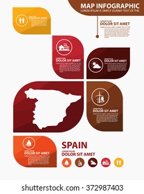 spain map infographic