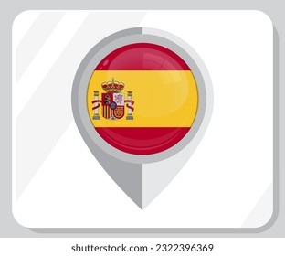 Spain Map Locaton Flag Icon