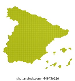 Spain map made with cubes