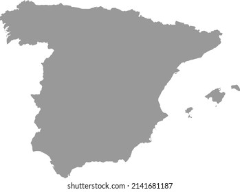 Spain map on  png or transparent  background,Symbols of Spain. vector illustration