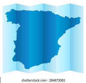 Spain map on a white background. Vector illustration.