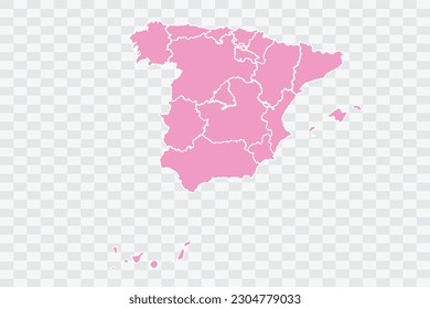 Spain Map pink Color Background quality files png