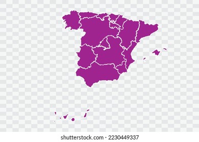 Spain Map pink Color on White Background quality files Color (a50099) png