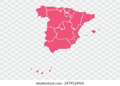 Spain Map punch Color Background quality files png