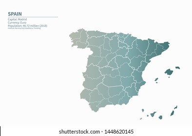 spain map. simple gradient vector map of europe