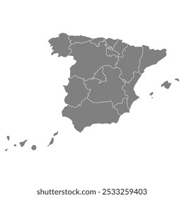 Spain map symbol shape, travel web flat concept icon vector illustration .