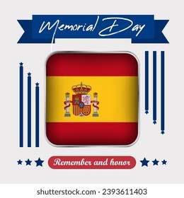 Spain Memorial Day Vector Illustration