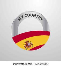 Spain My Country Flag badge